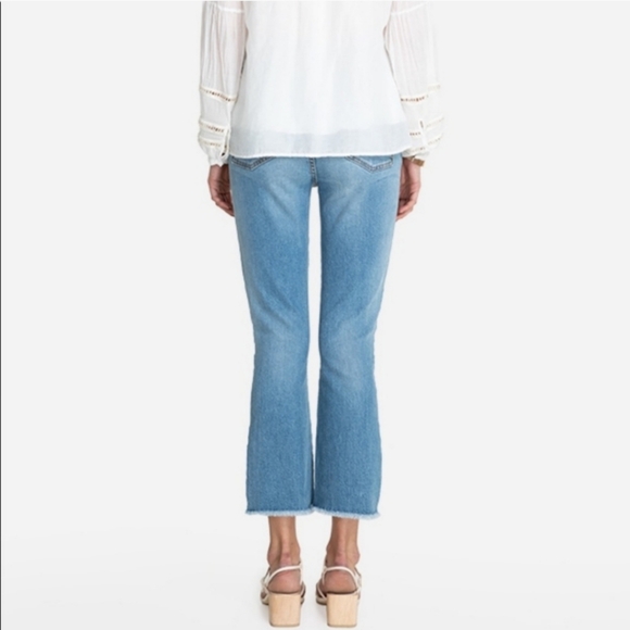 Johnny Was Samira Eyelet Cropped Baby Boot Mid Rise Jeans Embroidered Size 29 - Picture 4 of 16